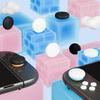 PlayVital Silicone Button Covers Thumb Grip Set for Nintendo Switch 2 Includes 8 Colorful ABXY Button Caps 4 Stick Caps & Joy-Con 2, & (White + Black)