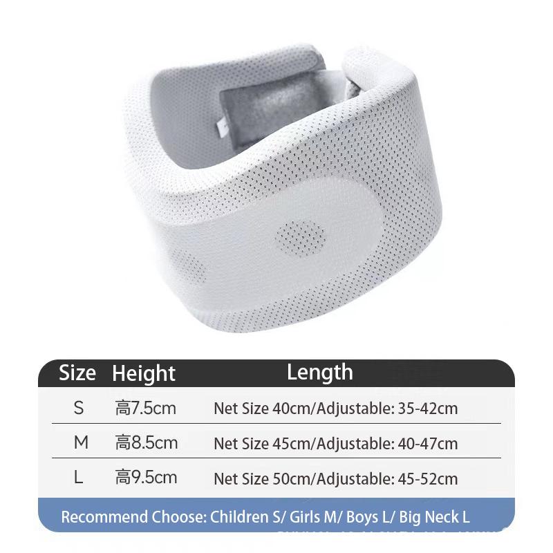 Soft Foam Cervical Neck Collar Adjustable Brace Support with Replacement Cover for Travel Office Sleeping