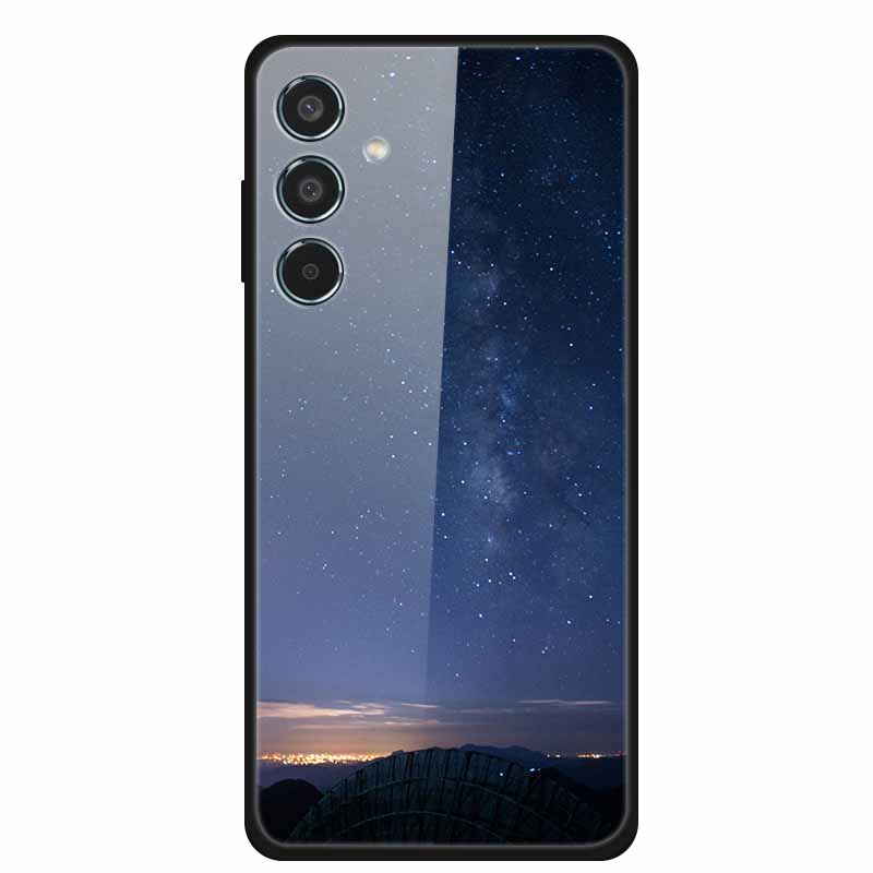Tempered Glass Case For Samsung S25 Plus Case S 25 Plus Hard Back Cover For Samsung Galaxy A16 M55 A55 Phone Case Soft Bumper