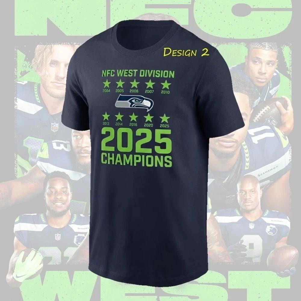 Seattle Seahawk 2025 NFC West Division Champions Shirt 3XL