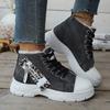 New canvas high-top shoes spring and summer breathable platform casual shoes Martin boots sports shoes with cotton