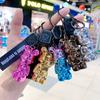 Fashion Electroplating Colorful Bear Keychain Pendant Trendy Schoolbag Pendant Doll Machine Small Gift