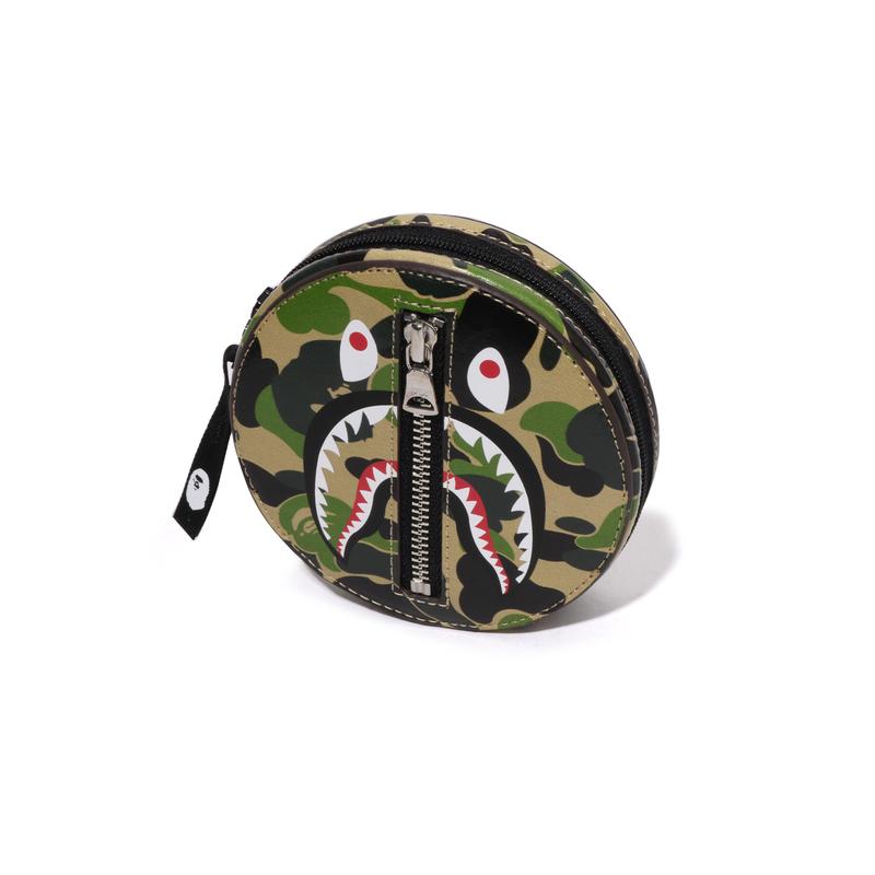 A Bathing Ape Camouflage Shark Round Design PU Wallet Unisex Wallet Blue Green Pink 0ZXSGM012901P