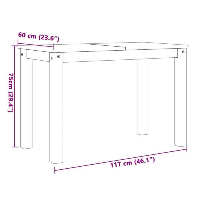 VidaXL Ensemble à manger Panama 5 pcs gris bois de pin massif, ensemble de table à manger, table et chaises de cuisine, 3345171