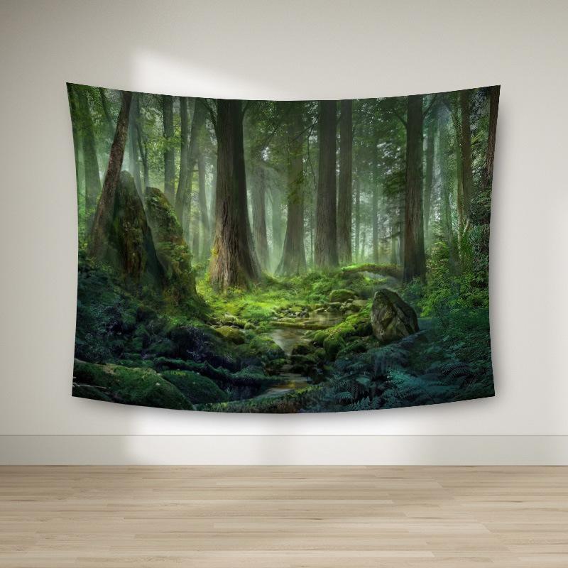 Natur Wald Tapisserie Hause Dekoration Hintergrund Wand Tuch Landschaft HD Natur Hängen Tuch Wohnzimmer Schlafzimmer