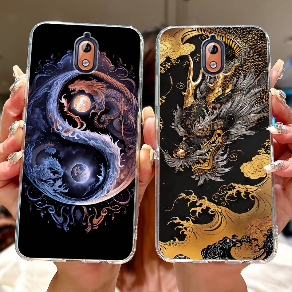 For Nokia 3.1 Nokia3 Cool Dragon Tiger Painted Phone Case For Nokia 3 Nokia3.1 Soft Silicone TPU Cases
