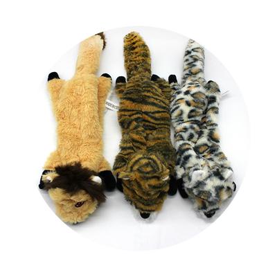 Plush Pet Dog Sound Toy Puppy Squeak Toys Tiger Leopard Lion  Sound Toy Dog Plush Skinny No Stuffing Squeaky