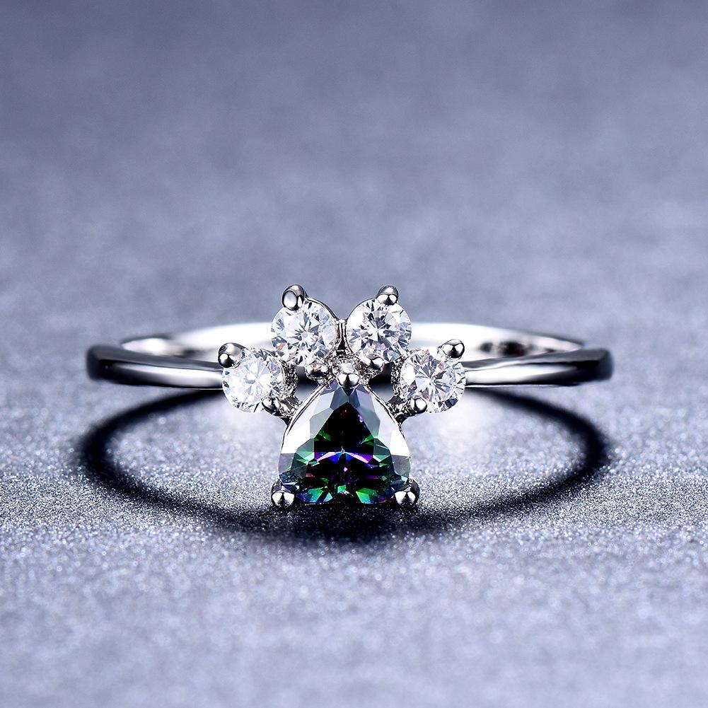 

Европейское и американское кольцо из розового золота в виде сердечка со следами и уникальным нишевым дизайном No. 10