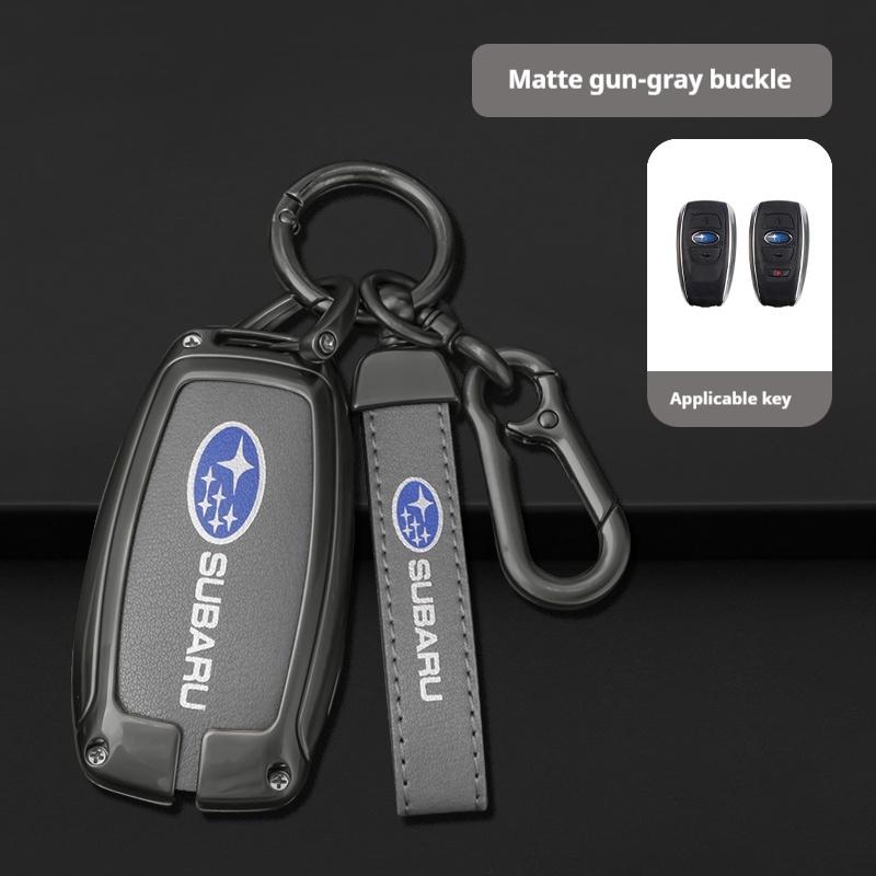 Für Subaru Sti Brz Wrx Xv Ascent Forester Outback Impreza Legacy Auto Zinklegierung Schlüsselhülle Tasche Auto Metallschlüsselhülle Auto Zubehör gray