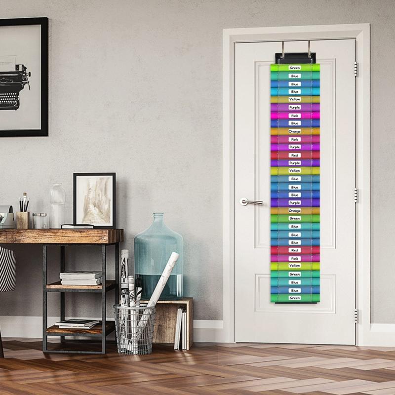 Vinyl Storage Organizer with 2 Hooks 60 Compartments Vinyl Roll Storage Rack Wall Mount Over The Door Vinyl Storage