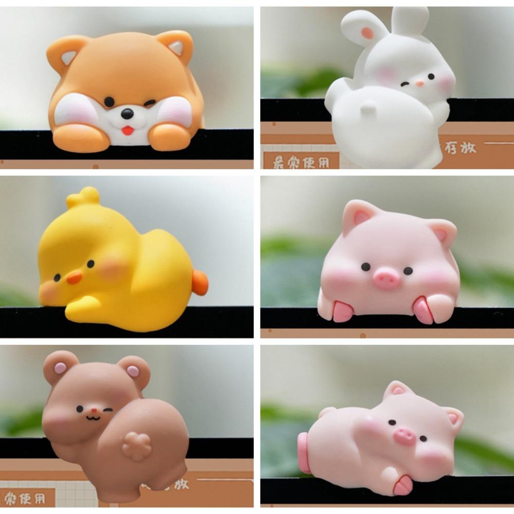 

6 шт./набор Украшение для стола Украшение для компьютерного монитора Свинья Кукла для центральной консоли Навигатор 6pcs/set