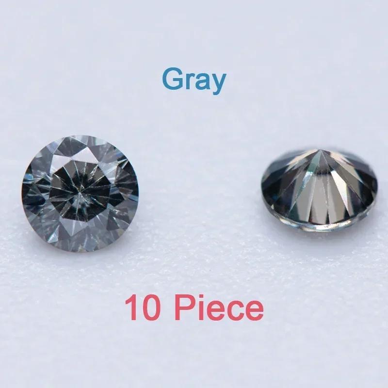 Pedras de Moissanite Múltiplas Cores Formato Redondo Tamanhos Pequenos 3,0-4,5mm VVS1 Diamantes de Laboratório Presente para Fazer Joias DIY