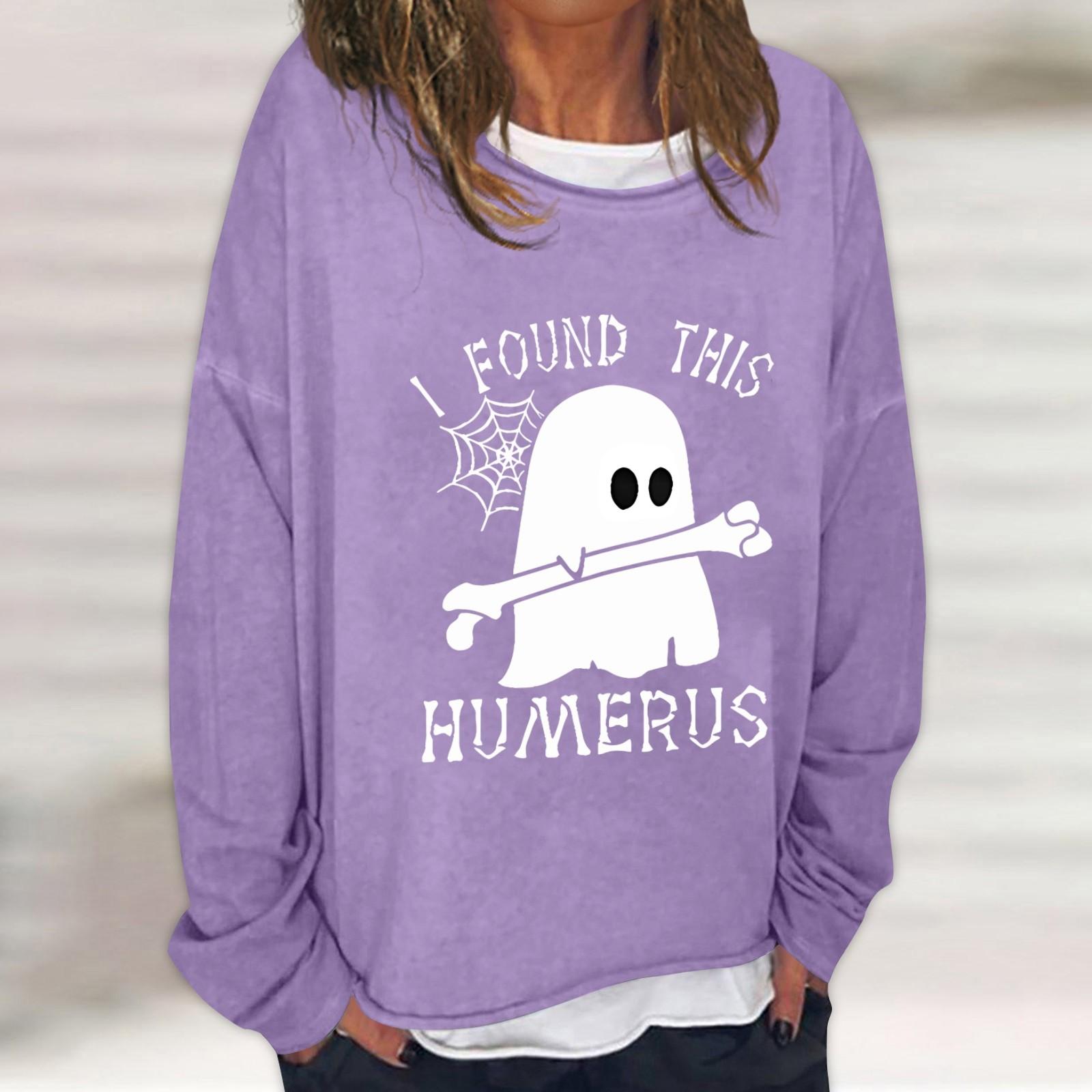 

Женская повседневная модная винтажная толстовка с длинным рукавом и круглым вырезом с принтом, многослойный пуловер, топ XXXL фиолетовый