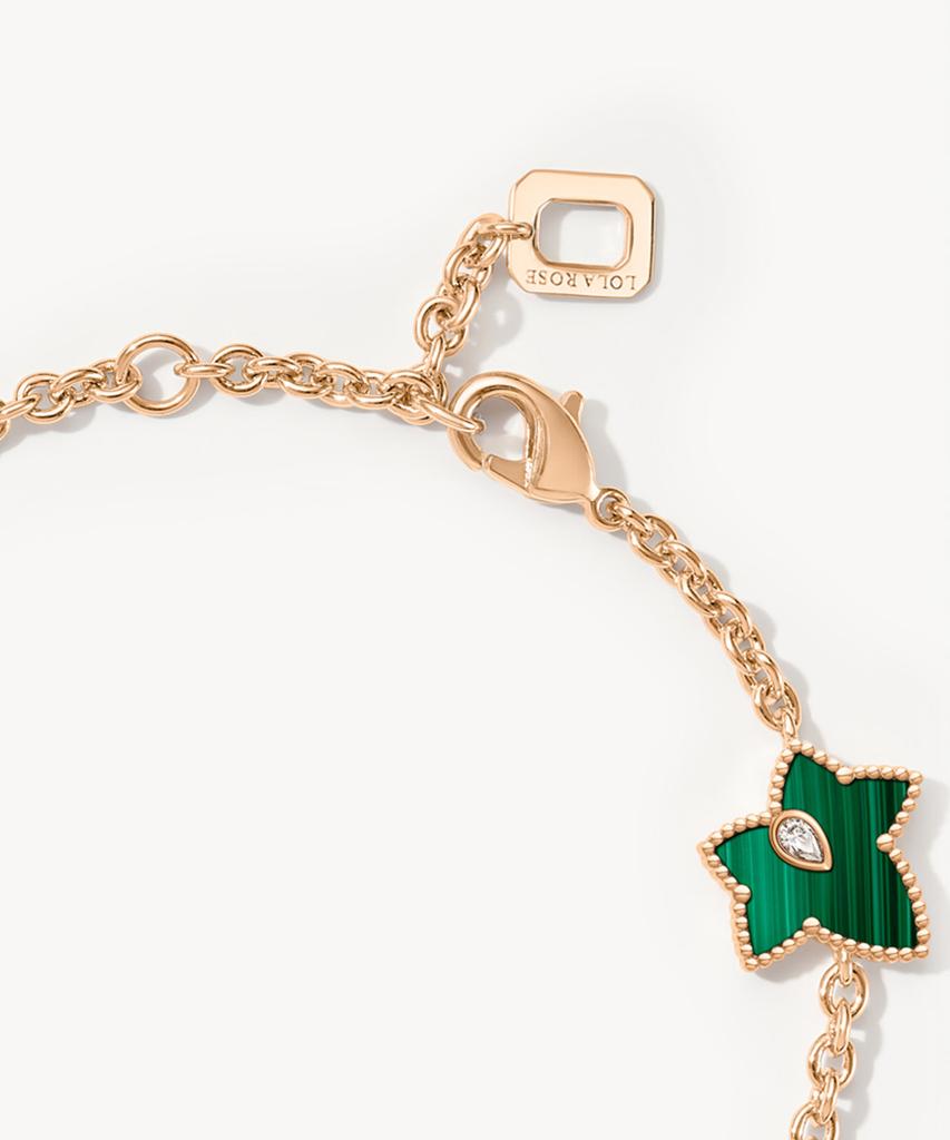 Lola Rose Ivy Malachite Cubic Multi-Pendant Women'S Chain Bracelet