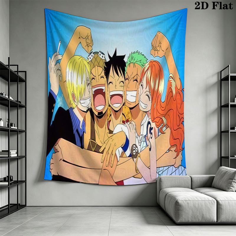 Luffy D Wandteppich Ästhetischer Wandbehang Bedruckter Stoffdecke Dekorative Wandteppiche Für Schlafzimmer Wohnzimmer Heimdekoration