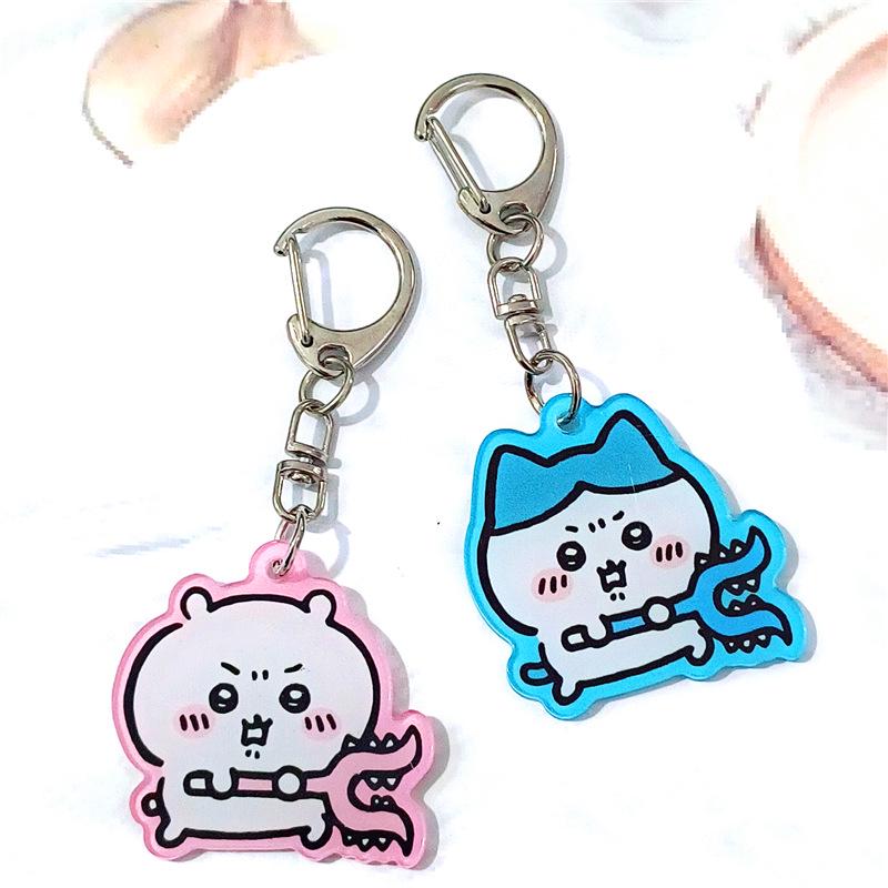 Chiikawa Decorative Acrylic Keychain: Cartoon Pendant for Bags and Car Keys