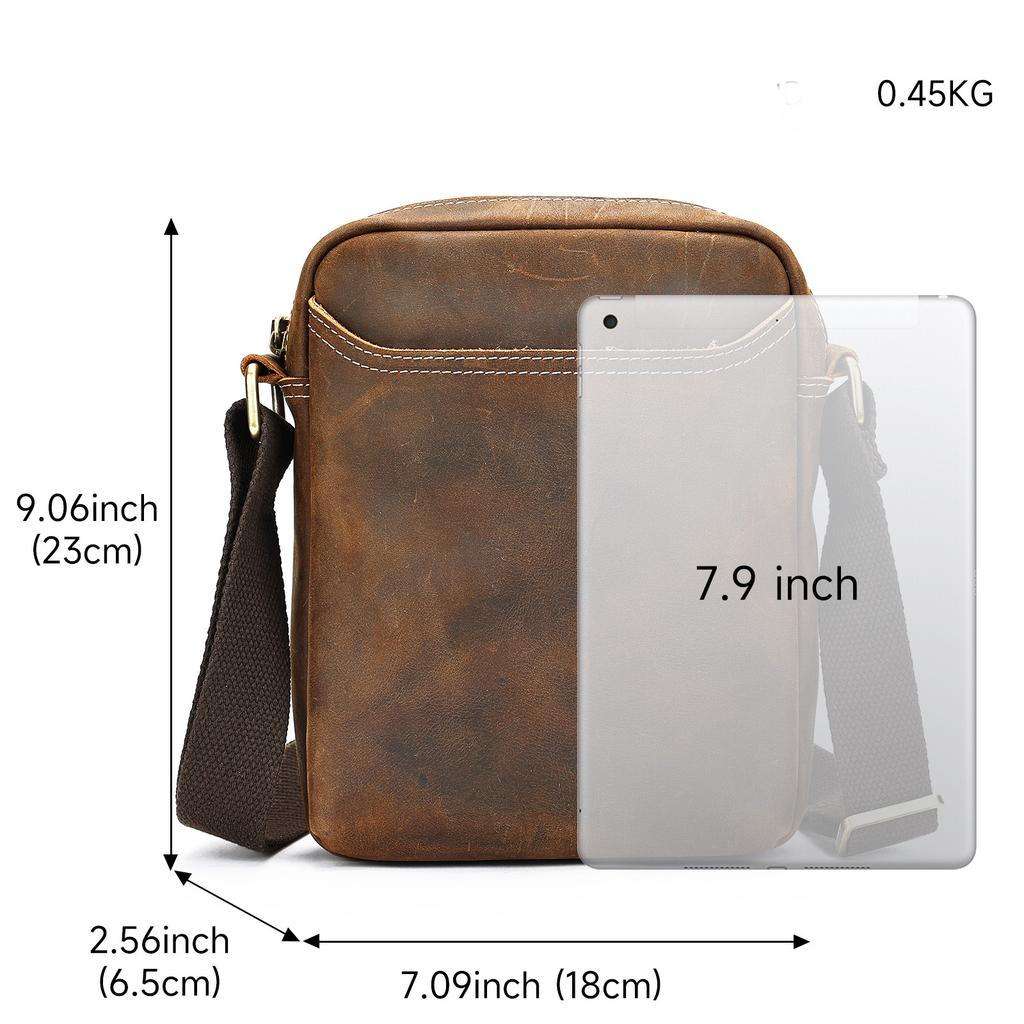 Echtleder Umhängetasche Hochwertige Ein-Schulter-Tasche Herren-Tasche Ein-Schulter-Tasche