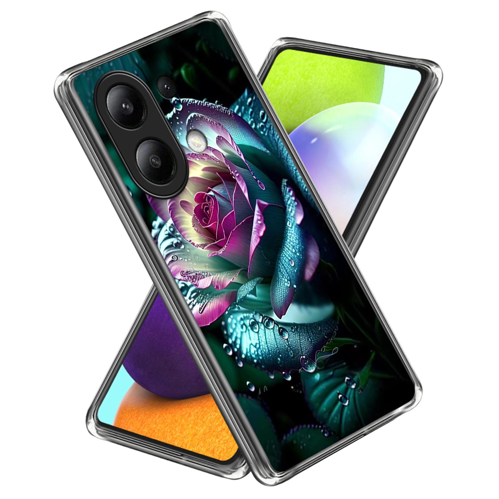 

For Xiaomi Redmi Note 13 4G Case Shock-Absorbent TPU Pattern Printed Phone Cover Style B