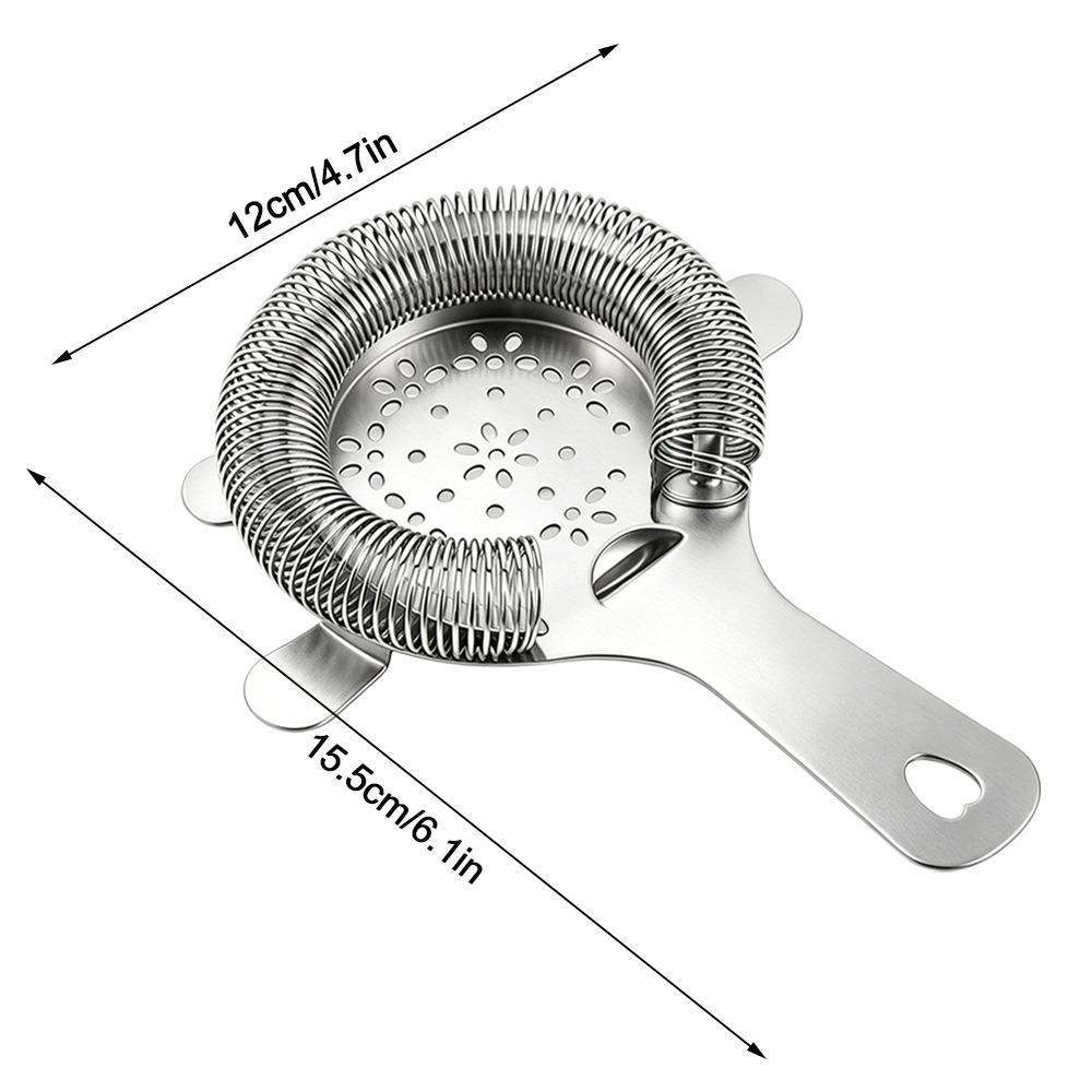 Stainless Steel Bar Strainer Mirror Polished Bartender Ice Filter Elegant Cocktail Strainer  Home