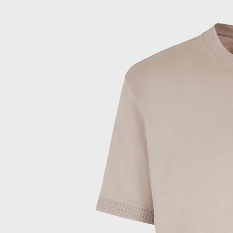Emporio Armani Ss24 Solid Color Round Neck Logo Loose Fit Short Sleeve Polo Shirt Men Polo Shirts Gray 3D1TN3-1JOCZ-0180