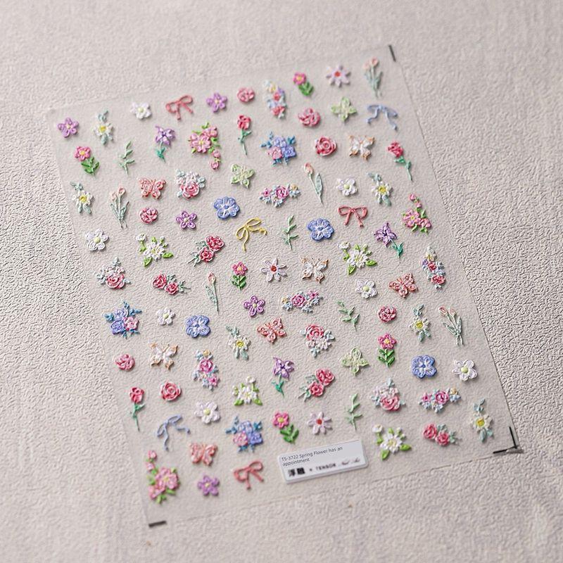

Qiji Spring Colorful Small Flower Three-Dimensional Relief Nail Stickers Waterproof Nail Sticker Decorative Decals Ornament 3722 TS-3722 Spring Flower About (Three-dimensional)