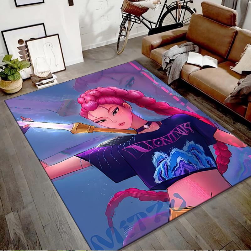 1pc KPop Demon Hunters MIRA2 Design Printed Area Rug Carpet for Bedroom Living Room Home Decor Rugs Mat Non Slip Mat Rug for Bedside
