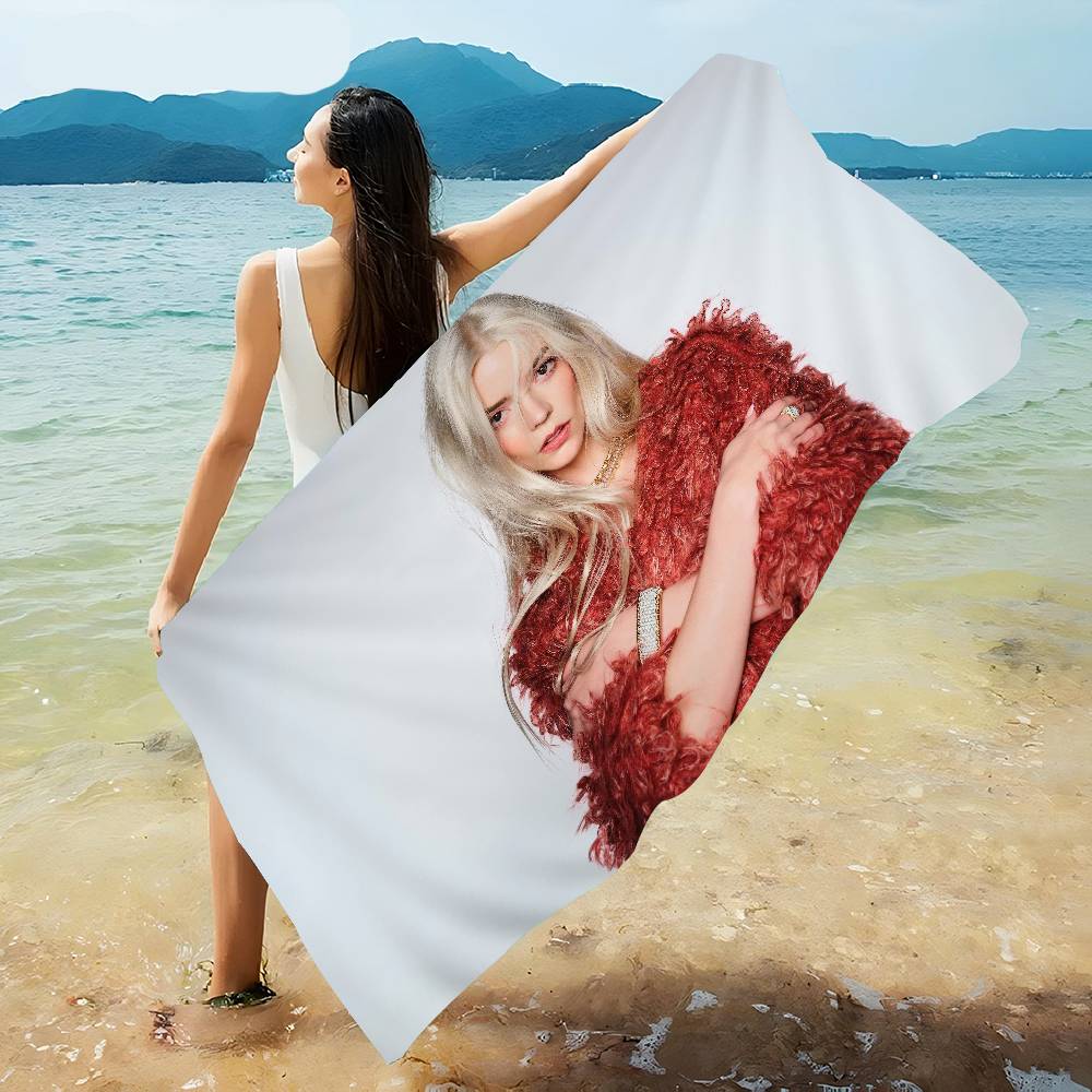 A-Anya Taylor-Joy Microfiber Beach Towel Absorbent Quick Dry Soft Yoga Swimming Resort Mountain Climbing Towel
