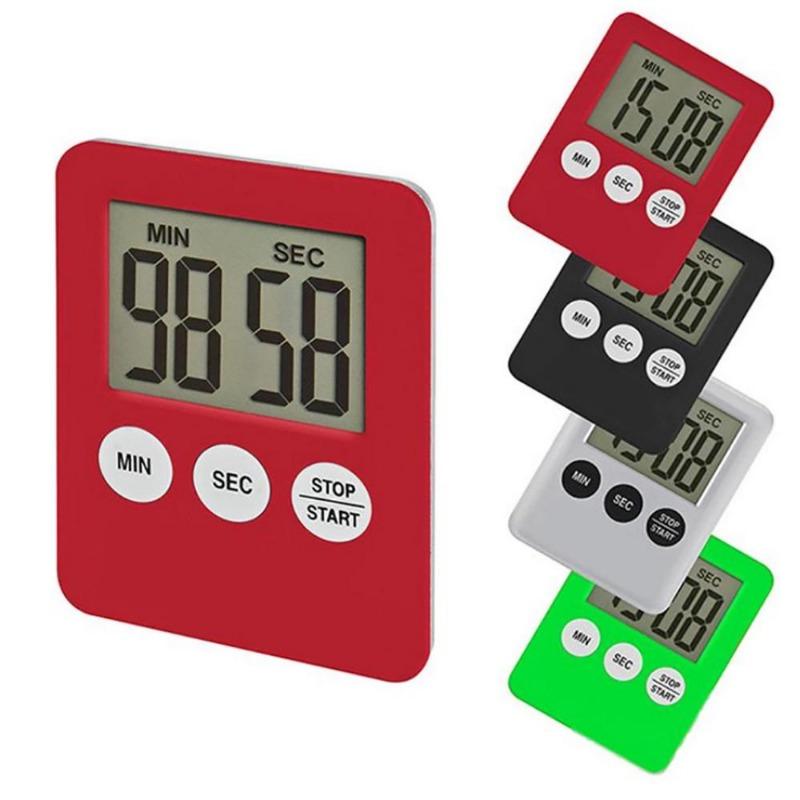 Temporizador de cocina LCD Digital grande, cuenta atrás, reloj, alarma magnética