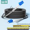 SAMZHE Outdoor Fiber Optic Cable, Single-Mode Dual-Core, LC-LC