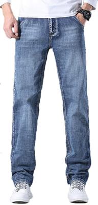 Laquest Gerade Silhouette Jeans Hose Hell (Größe 33, Blau)