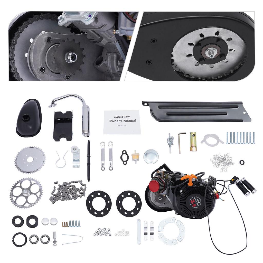 100cc 4 stroke Bicycle Engine Kit Set Gas Motorized Motor Bike Modified Engine