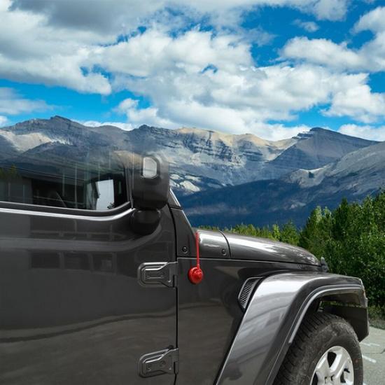 6.69" Reflex AM/FM Roof Radio Antenna Metal for Jeep Wrangler JK JL 2007-19 Red