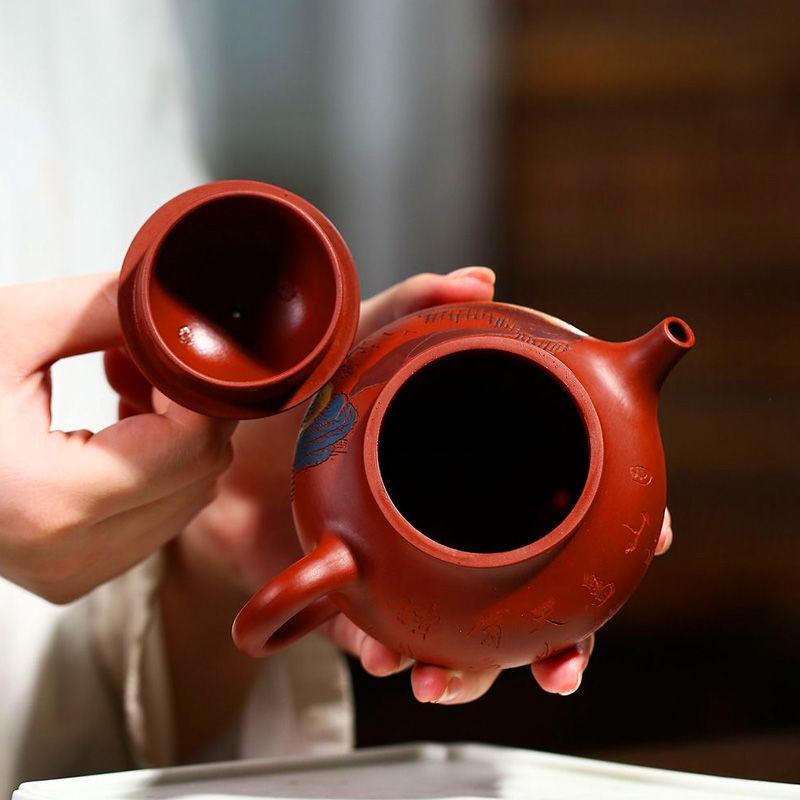 Yixing Purple Clay Teapots Ball Hole Filter Pot Beauty Kettle Ore Handmade Zisha Tea Set Gifts