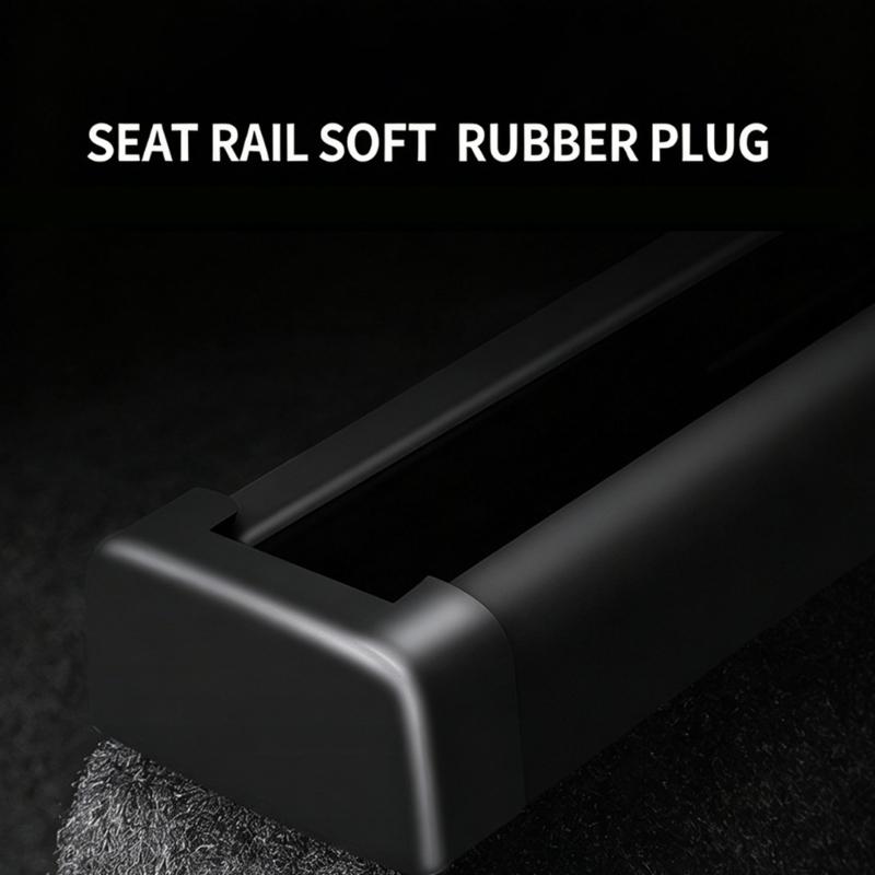 Seat Rail Cover for 3/Y, 4 Piece Black Track End Cover Set for Visible Seat Rail Coverage and Cleaner Cabin Trim Detail for Daily Interior Use