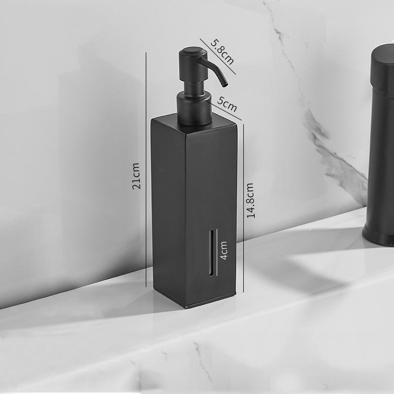 304 Stainless Steel Soap Dispenser Black Shower Shampoo Bottle Hotel Wall Hanging Press Hand Sanitizer Bottle