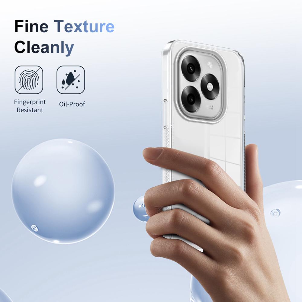 KEYSION Transparent Phone Case for Itel S23+ S23 Soft TPU+PC Anti-slip HD Clear Shockproof Phone Back Cover for Itel A70