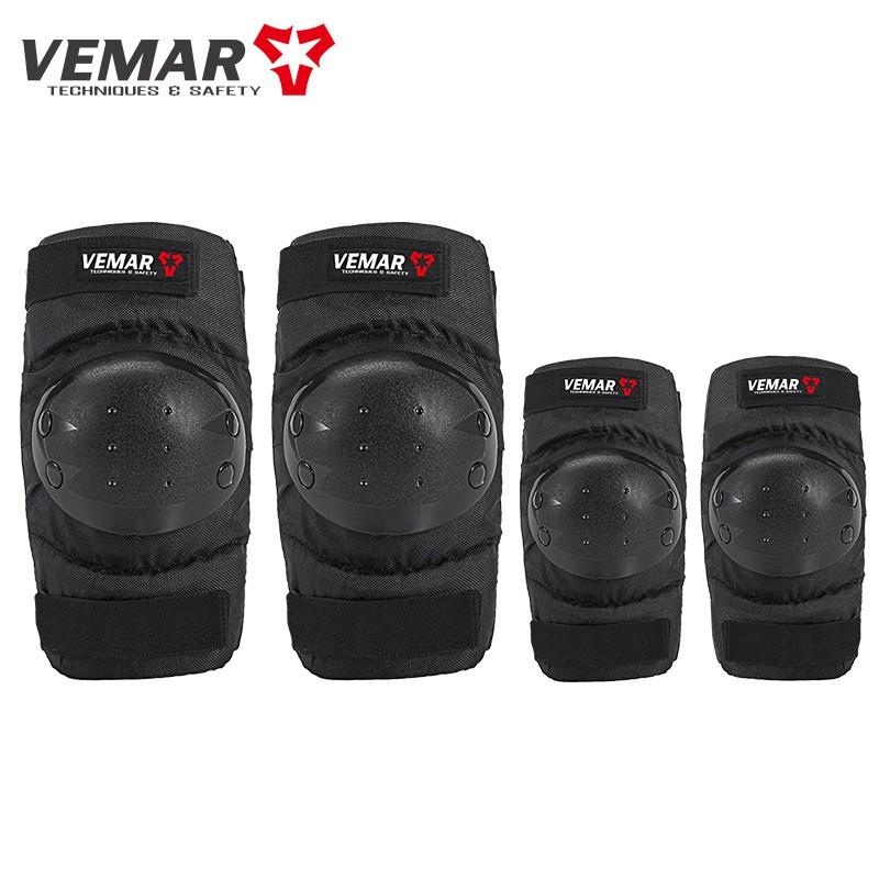 Motorcycle Off-Road Protective Gear Set Knee Elbow Pads Cycling Safety PP Shell Black S M L XL