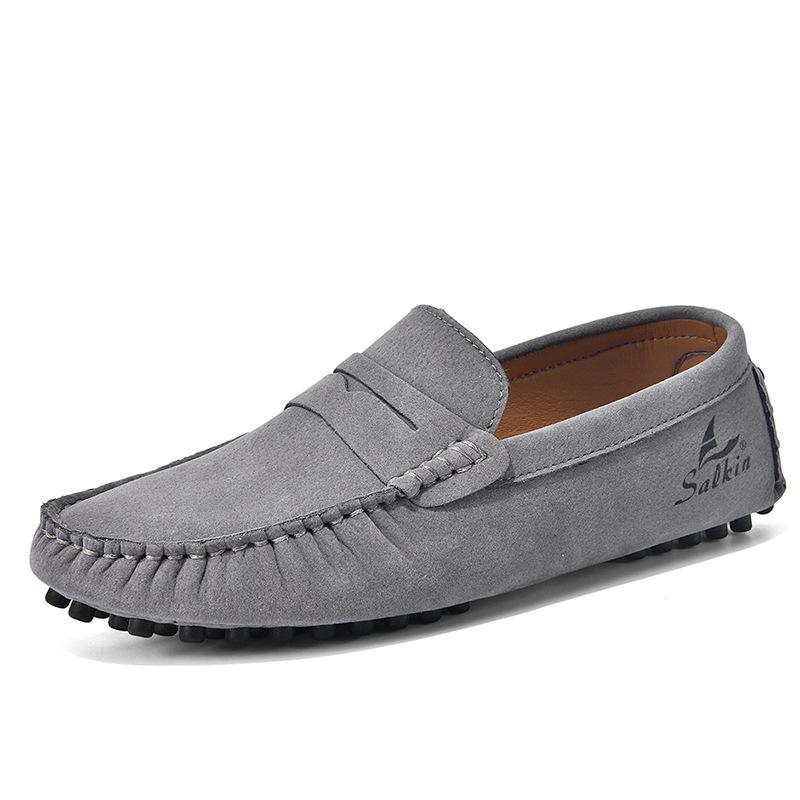Zapatos de Conducir Clásicos Británicos de Cuero sin Cordones para Pareja, Tallas Grandes 35-49.