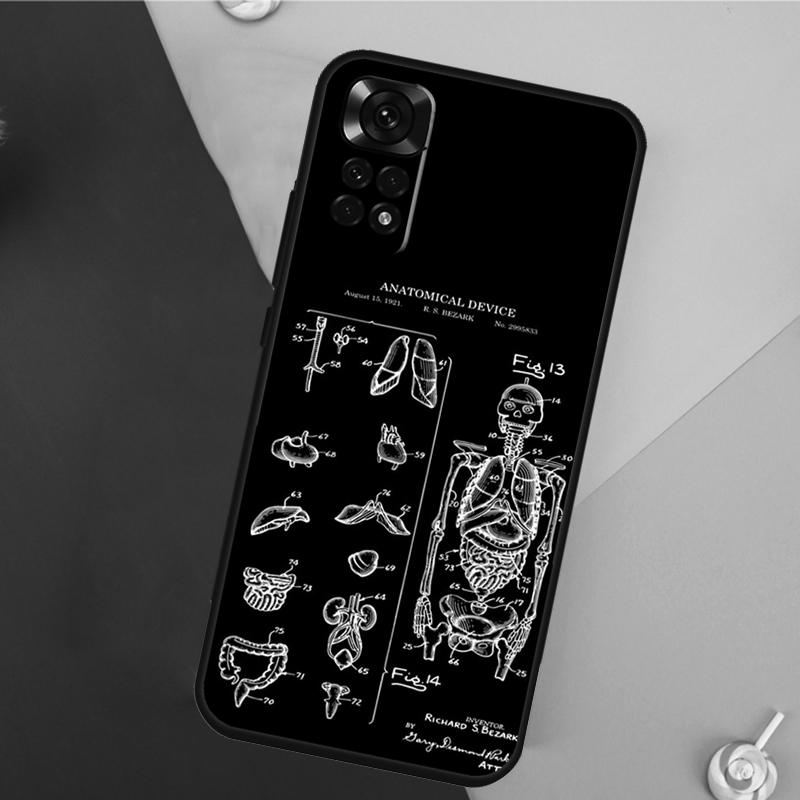 Medical Human Organs Brain Cover For Xiaomi Redmi Note 13 14 Pro 12 11 9 10 9S 10S 11S 12S Redmi 14C 10C 12C 13C Case
