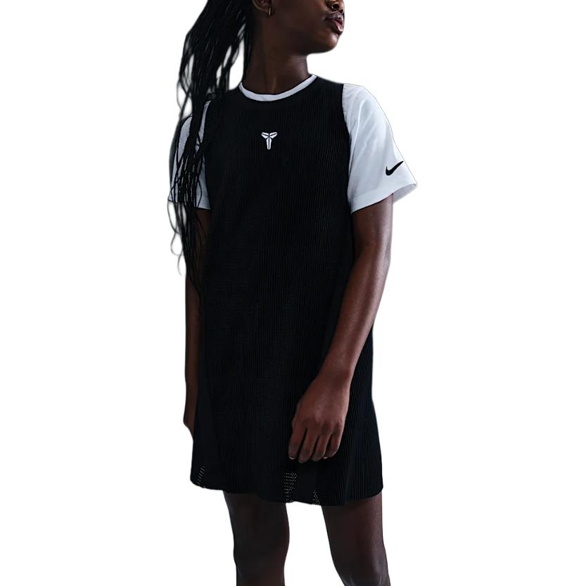 

Nike Dri-Fit Kobe Series Simple Comfortable Quick-Dry Sleeveless Dress Kids Dresses Black White IB0019-010 XS