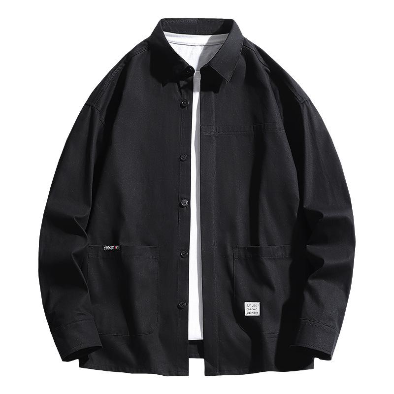 New Spring and Summer Shirt Hong Kong Style Autumn Long-sleeved Work Shirt Versatile Top Clothes