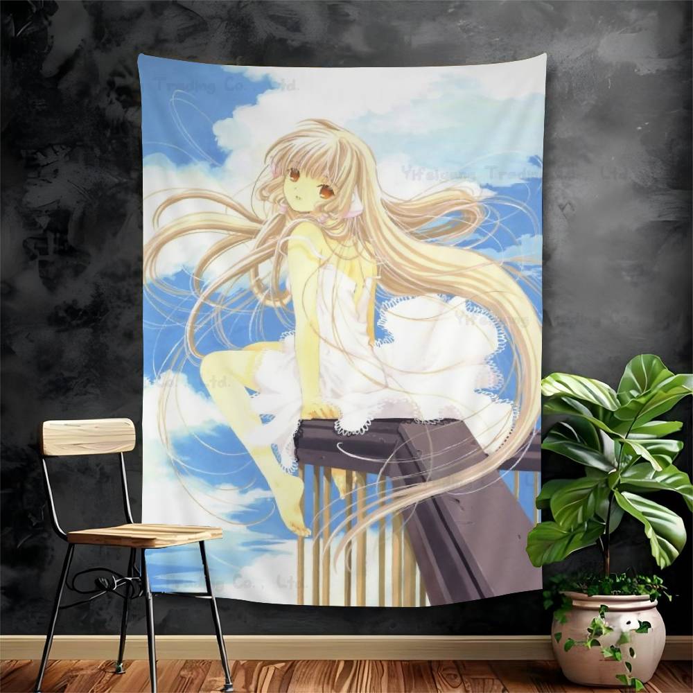 Anime Chobits Classic Printed Large Wall Tapestry Art Science Fiction Room Home Decor Decor Blanket