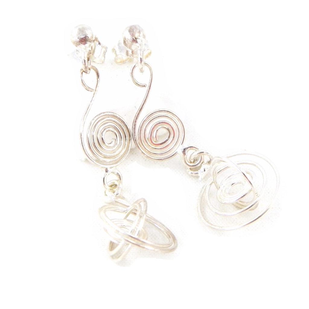 Les Trésors De Lily [C4763] - Ασημένια Σκουλαρίκια 'Ακροβατικά'