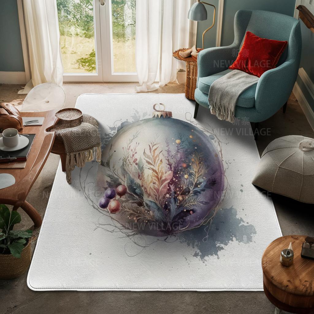 House Entrance Carpet Home Door Mat Living Room Bath Foot Bathroom Non-slip Water Absorption Rugs Bath Merry Christmas Winter