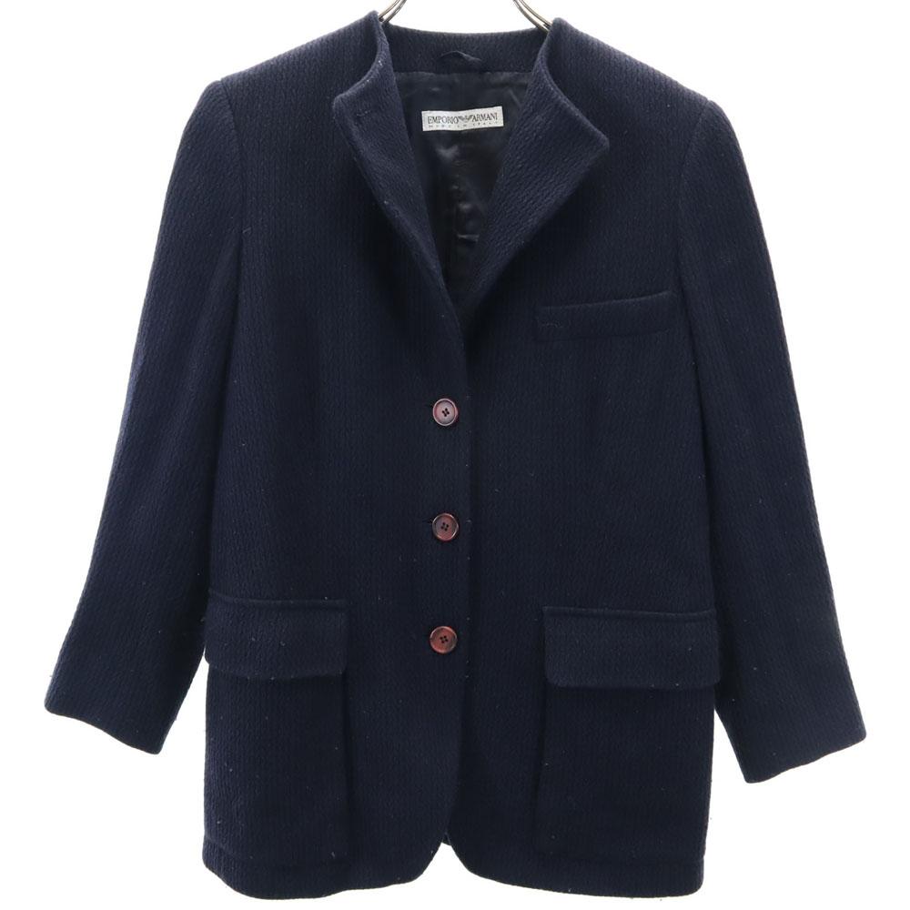 Emporio Armani 90s Wool No Color Jacket 38 Navy Old Women Used