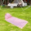 Picnic Blanket Beach Cushion with Headrest Anti Slip 4 Stakes Washable Comfortable Camping Mat