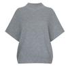 Shop   Women S Mock Neck verSatile Plain Short Sleeve Knit Beige Bom Wkn260045