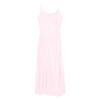 Vacation-Style French Design Pink Three-Dimensional Floral Strap Dress For Women, New Summer Waist-Cinching Slimming Long Dress