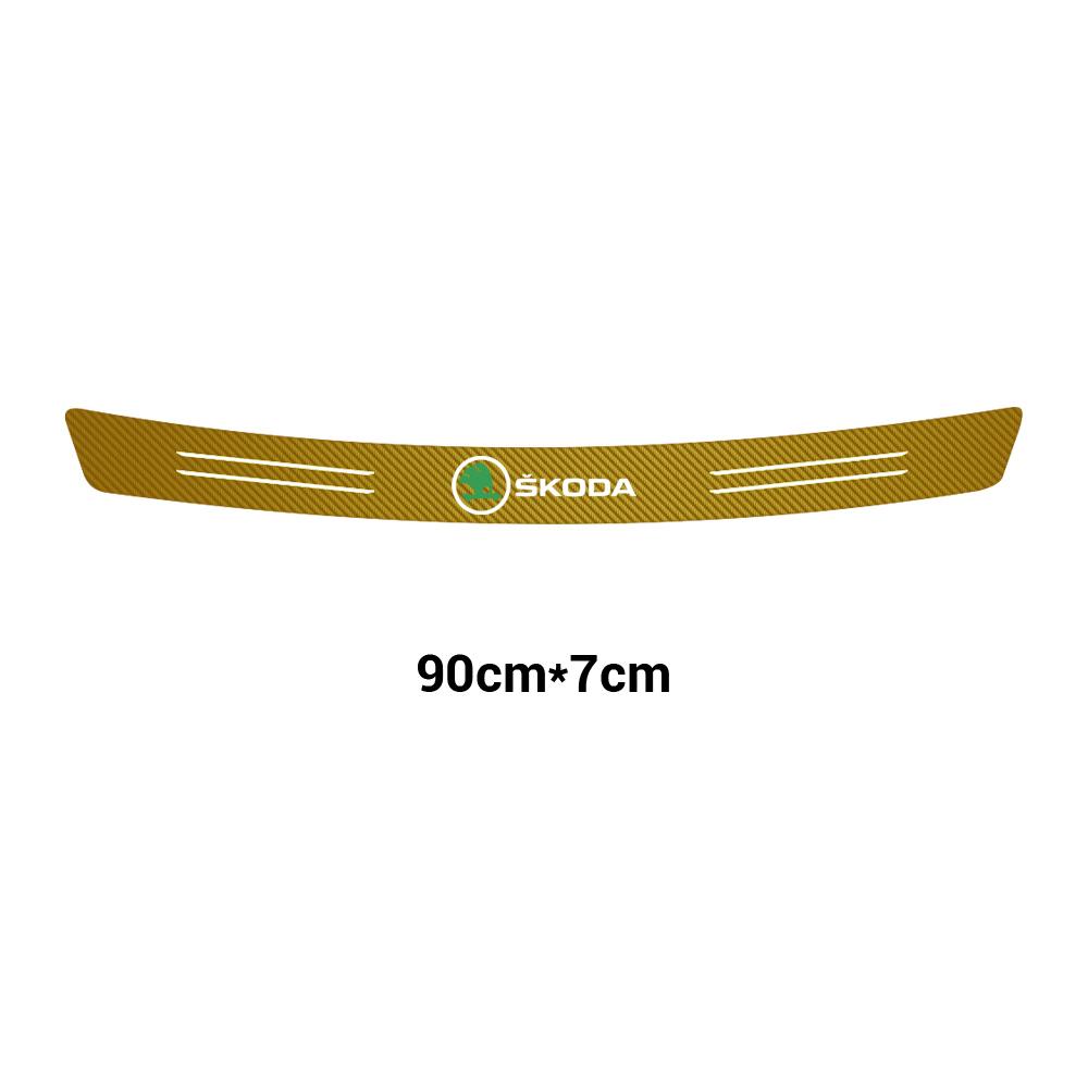 1Pcs Car-Styling Carbon Fiber Door Sills Protector Decoration stickers For Skoda Fabia Superb Rapid Karoq Kodiaq Yeti Octavia