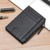 Leather Mini Ultra-thin Card Clip Card Bag RFID Anti-magnetic Cowhide Card Sleeve Zipper Change Bag